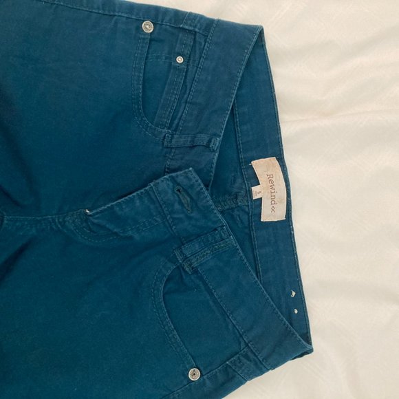 Rewind Teal colored ankle jeans  - size 5 - Picture 5 of 6